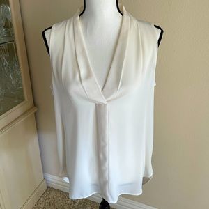 Vince Camuto Sheer Flowing offwhite Blouse